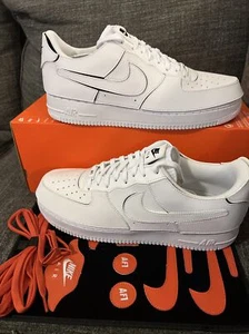 Nike Air Force 1/1 AF1 Cosmic Clay White Black Casual Shoes CZ5093-100 Size 17 - Picture 1 of 6