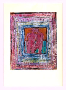 CHRIS JOHANSON - c1991 - Original Gallery Invitation - Hand-Made by the Artist - Picture 1 of 3