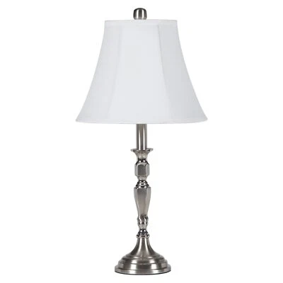 Lámpara de mesa Serge de metal plateado cepillado ORE HBL2124 Foto 1 de 2