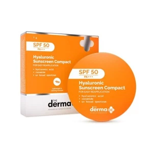 The Derma Co Hyaluronic Sunscreen Compact Powder Even Skin Tone Oil Control 7Gm - Bild 1 von 9