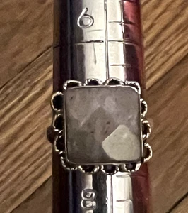 Vintage Agate 925 Sterling Silver Agate Ring Size 7 - Picture 1 of 8