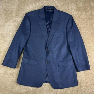 Blazer Lauren Ralph Lauren 42R Lana de Seda Azul Pata de Gallo Abrigo Deportivo Traje Chaqueta - Imagen 1 de 16