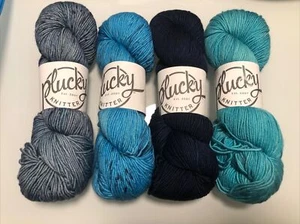 New Lot Of 4 PLUCKY KNITTER Primo Sport  Luxury Blend Yarn Skeins 1100 Yds $128 - Picture 1 of 6