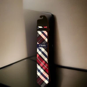 CHAPS MULTICOLORED NECK TIE - 100% COTTON - NEW WITH TAG - Picture 1 of 8