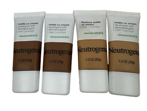 Neutrogena Clear Coverage Flawless Matte Cream Cinnamon 9.0/6.0 - 1 oz. (4 Pack) - Picture 1 of 7
