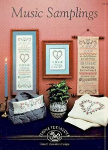MUSIC SAMPLINGS-CROSS STITCH CHART-OOP-TEMPLE TREASURES-1993 - Picture 1 of 1