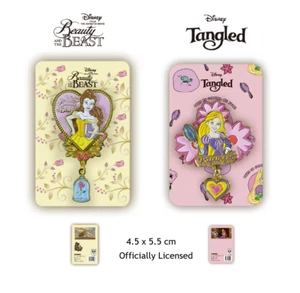 Disney PRINCESA Metal PIN Insignia CAMPANA La Bella y la Bestia Rapunzel LICENCIA Enredada - Imagen 1 de 11