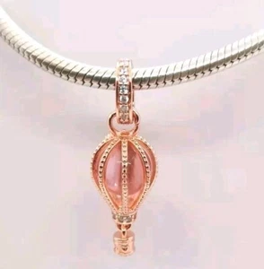 🩷Brazalete Colgante Oro Rosa Globo Aire Caliente Dije Genuino Esterlina S925🩷 - Imagen 1 de 4