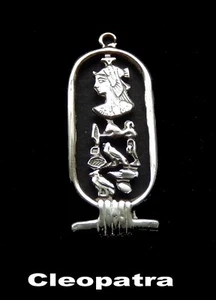 Sterling Silver Charm - Medium Cleopatra Cartouche /Royal Nameplate - Picture 1 of 1