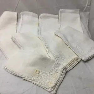 9 servilletas de lino vintage de 15"" X 15"" - Imagen 1 de 13