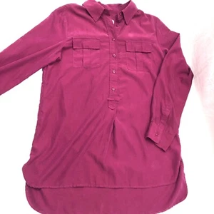 Fuchsia Blouse Hi-Lo Dress Top Chico’s Size 0 Medium - Picture 1 of 6