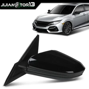 Fit For Honda Civic 16-21 1.5 2.0L Left Driver Black Power Heated Mirror w/5-Pin - Picture 1 of 12