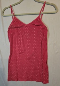 The Limited Sheer Pointelle Dot Camisole Tank Top Womens Medium Red *flaw - Picture 1 of 11