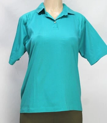 Camisa polo para mujer Cross Creek manga corta verde talla M Foto 1 de 4