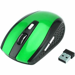 2.4GHz Premium Green Wireless USB Optical mouse for Desktop Computer Laptop PC - Picture 1 of 1