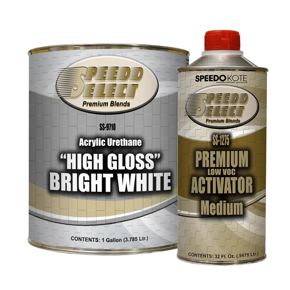 High Gloss Bright White 2K Acrylic Urethane, 4:1 Gallon Kit, SS-9710/1275 - Imagem 1 de 1