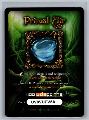 World of Warcraft TCG 2008 Primal Air 400 UDE Points WOW Expired Code - Image 1 of 2