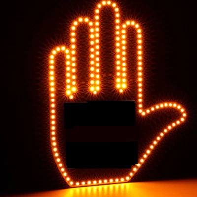 Wireless Remote LED Car SUV Rear Brake Tail Light Middle Finger Gesture Light - Image 1 of 4