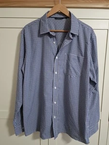 Men’s Rohan Shirt Blue Worldview Checked Button Down Collared Pocket Large - Picture 1 of 4