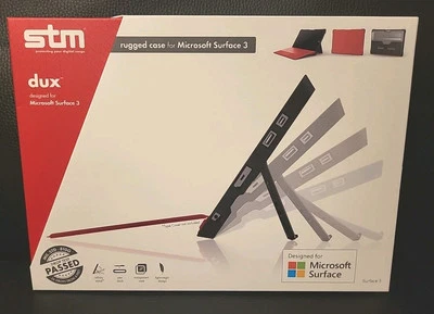 STM Dux Rugged Case for Microsoft Surface 3 (Black) STM-222-103J-01 NEW Open Box - Image 1 of 4