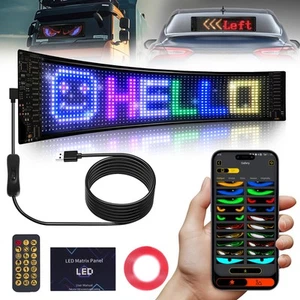 Programmable Scrolling LED Sign, 23.4"x4.7", USB Flexible Digital Sign, APP C... - Picture 1 of 9