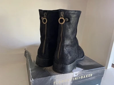 $595 Fiorentini & Baker Even Eternity Botines de Cuero Negro - Talla 40 Foto 1 de 4