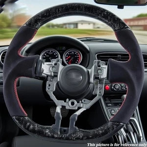 Forged Carbon Fiber Suede Steering Wheel For Toyota GT86 Subaru BRZ Scion FR-S - Picture 1 of 6
