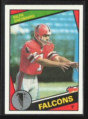 1984 Topps #214 Ralph Giacomarro Atlanta Falcons Rookie NM - Image 1 of 2