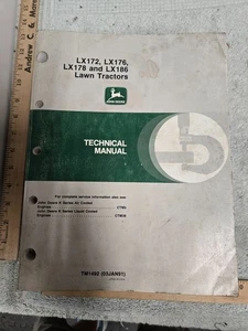 John Deere, manual técnico, 1991 LX172 LX176 LX178 LX178 tractores de césped, TM1492 - Imagen 1 de 1