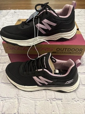 Skechers Ladies Hiker Sneaker Size 8.5 Black & Lavender  NWT - Image 1 of 4