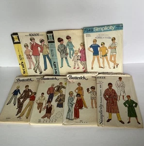 Vtg Boys & Young Man Men Sewing Patterns Suit Shirt Robe Pjs (7) 1960s - 1970s - Picture 1 of 18