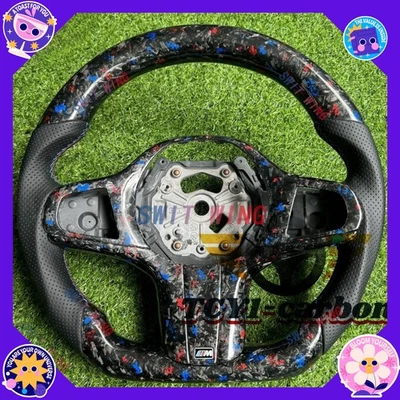 Custom Forged Carbon Fiber Steering Wheel for BMW M3 M4 G20 G22 G29 G80 G87 G82 - Image 1 of 3