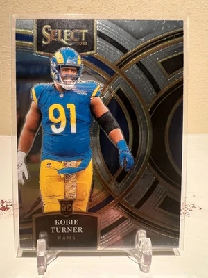 2023 Panini Select PREMIER Level Rookie Card Kobie Turner RC LA Rams #131 - Image 1 of 2