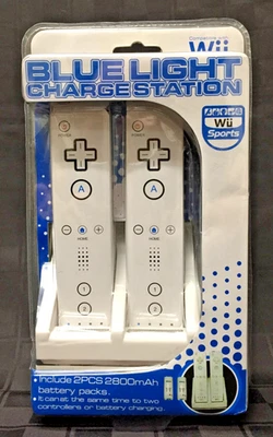 NEW sealed NINTENDO WII Blue Light CHARGE STATION Dual Charger BATTERY CHARGING - Image 1 of 3