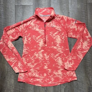 Nike Running 1/2 Zip Shirt Pink Dri-Fit Long Sleeve Training Top Womens Med - Picture 1 of 8