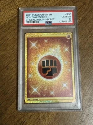 2021 Pokemon SWSH Fighting Energy Chilling Reign Secret, PSA 10 GEM MINT✨✨✨✨ - Image 1 of 4