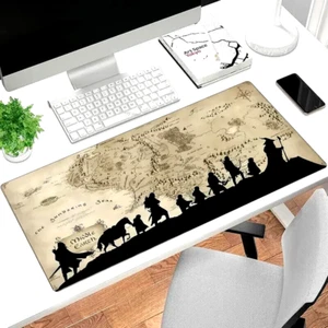 Große Mausmatte!-Karte-Mittelerde-Wasserabweisend- genähte Kanten! 90*40 cm-Neu! - Bild 1 von 8