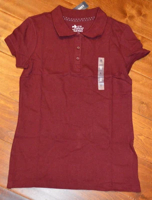 Camisa polo de manga corta roja granate azul marino antigua para niñas tallas 5, 6-7, 8, 10-12,14 Foto 1 de 2