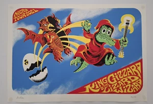 SIGNED King Gizzard and The Lizard Wizard 2021 Micro Tour Poster 940/1000 Galea - Picture 1 of 10