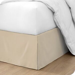 Hotel Quality Tailored Bed Skirt/Dust Ruffle -Pleated, Box Spring Cover 