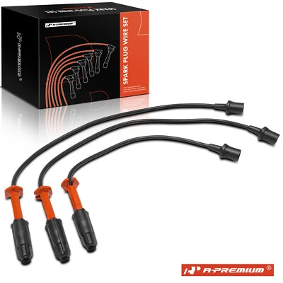 Juego de 3 cables de bujía A-Premium para Mercedes-Benz C280 E320 S320 SL320 300E Foto 1 de 4