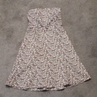 Women's "GAPSTRETCH" Strapless Cotton Fit & Flare Dress; Beige; Size 8