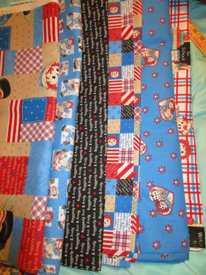 NUEVO Tela de algodón Raggedy Ann & Andy por yarda Daisy Kimdom -  Foto 1 de 1