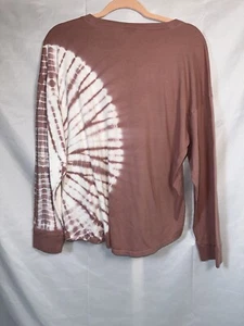 Top túnica mujer Madewell manga larga talla M tie dye suave cómodo - Imagen 1 de 4