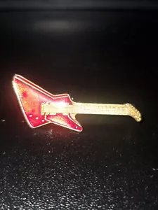 Red Guitar Lapel Pin - Picture 1 of 4