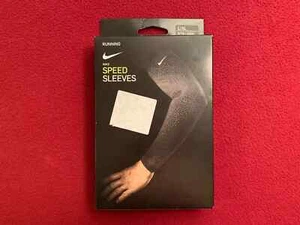 Nike Running Speed Sleeves Black Silver Grey Size L/XL N0003571042 NEW - Picture 1 of 6