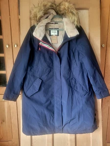 BNWT Boden Faux Fur Hood Parka Coat 2 in 1 Sz UK 22 Navy - was £198 - Picture 1 of 10