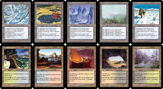 All Ten 10 Rare Dual Pain Lands Painland English Magic MTG Commander EDH Mana - Image 1 of 1