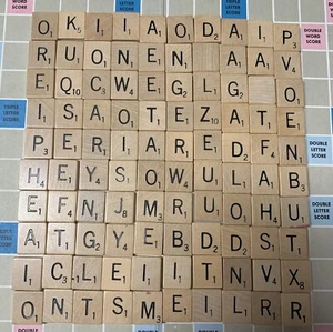 Scrabble Replacement Pieces 1948 Tiles Full 100 Set - Picture 1 of 1