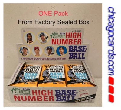 2018 Topps Heritage High Number HOBBY Pack Look4 Ohtani Acuna RC Trout Soto AUTO - Image 1 of 4